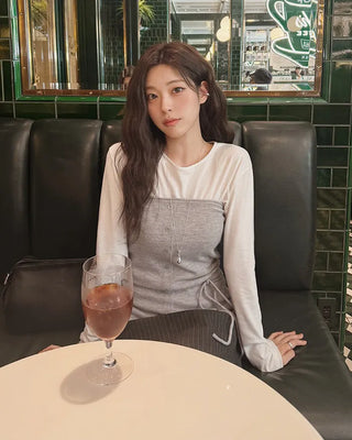 Layered strap knit