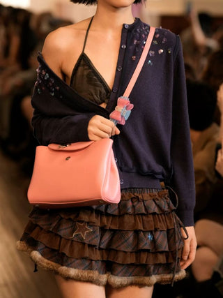 [Moromoro2] Star Polka Dot Mesh Fur Cake  Skirt