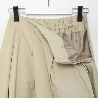 Pintuck flared skirt
