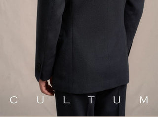 [CULTUM] Wool Twill Double-Breasted Peak Lapel Suit