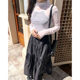 See-through turtleneck t-shirt