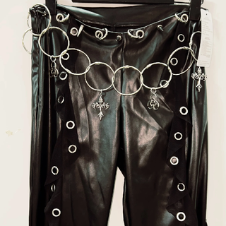 PU leather o ring pant