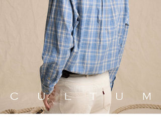 [CULTUM] Cotton Plaid Work Shirt with Pockets