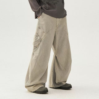 [Monterest] Washed Cotton Pleated Wide Leg Pants