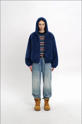 [MASONPRINCE] Fleece Hooded Jacket