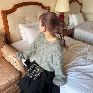 Mixed fur knit