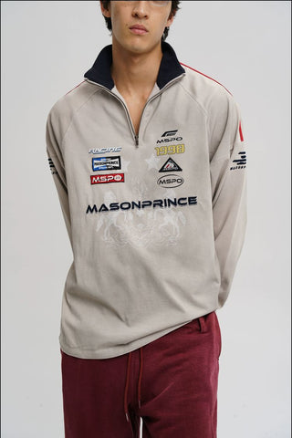 [MASONPRINCE] Racing Half-Zip Pullover