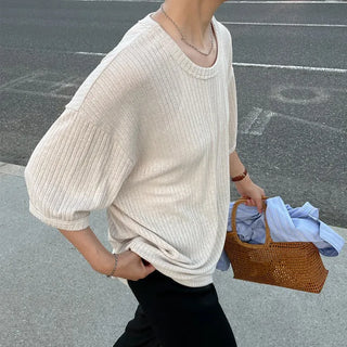 u-neck half knit