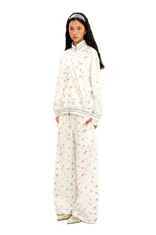 [Moromoro2] Horse & Rabbit Print Sweatshirt  Set