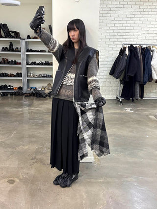 [NeverSeez] Tassel Pleated Skirt