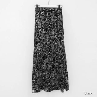 rizel leopard long skirt