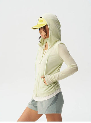 [Monterest] Lyocell Wool Blend Layered Hooded Knit Jacket