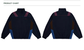 [Moromoro2] Lace Bar Blocked Sport  Jacket/Pants