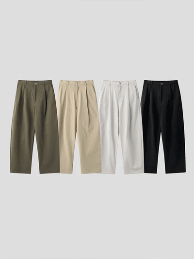 Grand Curved High-Density One-Pleat Pants