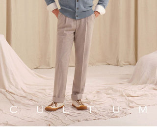 [CULTUM] V-Neck Cotton Cashmere Blend Cardigan