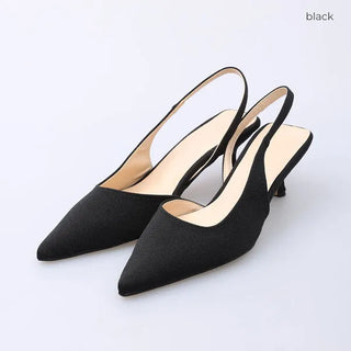 Stiletto slingback mid-heel