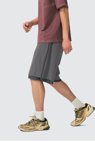 [Monterest] Double Layer Side Zip Outdoor Shorts