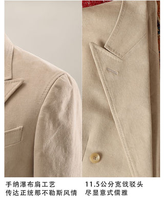 [CULTUM] Double-Breasted Cotton Corduroy Suit Set