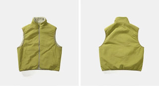 [Monterest] Reversible Fleece Stand Collar Vest