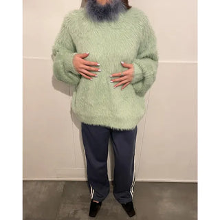 Fleece-lined wide-leg pants