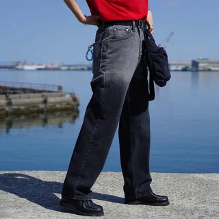 Gradient denim pants