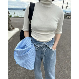 Turtleneck Half T-shirt