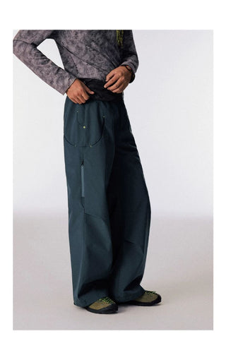 [CONP] Outdoor Swirl Pocket Zip Wide Pants