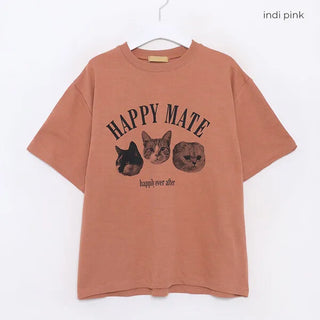 Happy Cat Short-Sleeved T-Shirt