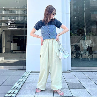 Side pocket nylon pants