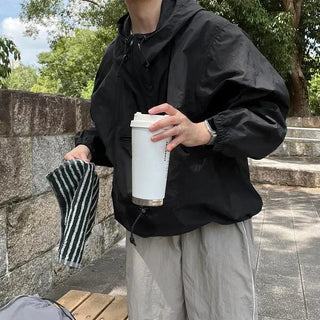 High-neck anorak