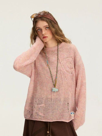 [Monterest] Mohair Blend Openwork Starfish Sweater