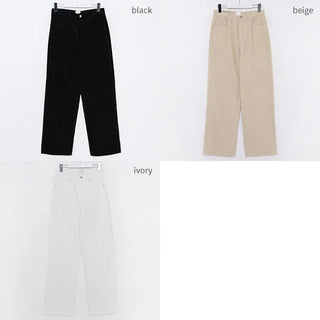 Straight corduroy pants