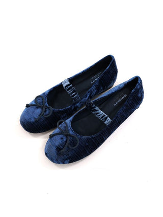 [Moromoro2] Velvet Bow Ballet Flats