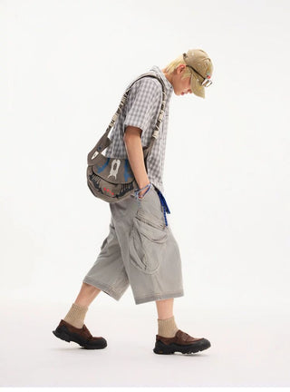 [Monterest] Washed Multi-Pocket 3D Cut Work Shorts