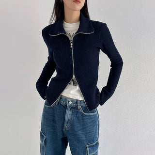 2-way zip cardigan (3c)