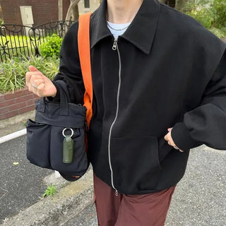Double-zip cotton jacket