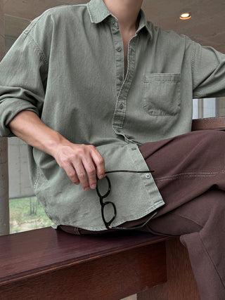 Haze Aging Fade Washed Shirt