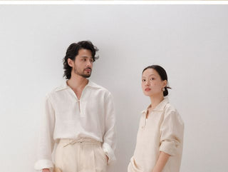 [CULTUM] Relaxed Deep V-neck Shirt