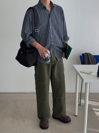 Luel Nylon Pigment Oversized Shirt