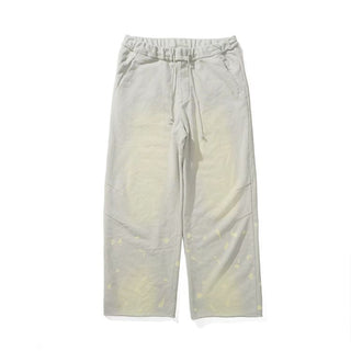 [Monterest] Washed Splatter Fleece-Lined Straight Pants