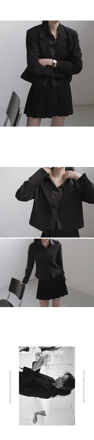 (basic/cropped) Striped shirt - 3 colors
