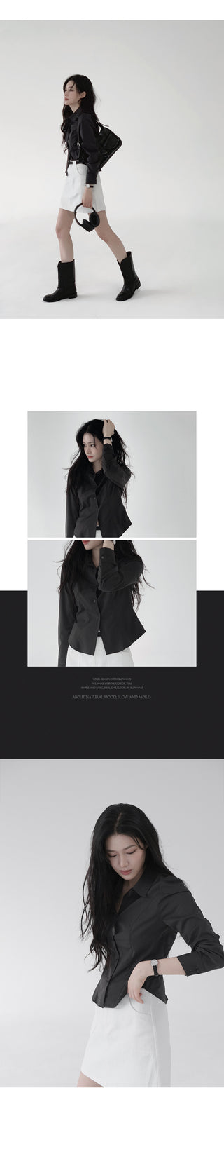 (basic/cropped) Striped shirt - 3 colors