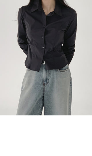 (basic/cropped) Striped shirt - 3 colors