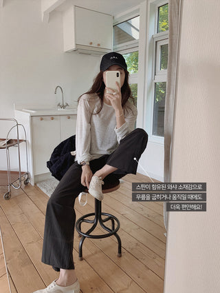 (basic/long) Cool wide pants - 4 colors