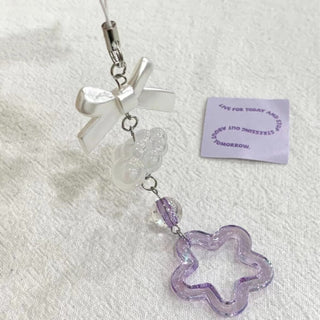 Multi color star & bow charm