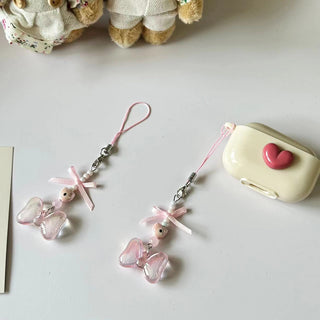Cute bow phone charm