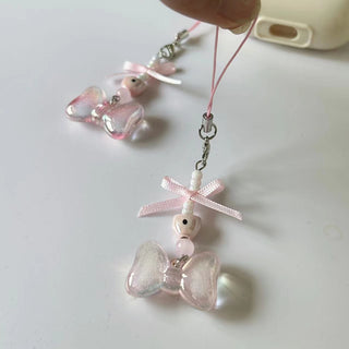 Cute bow phone charm