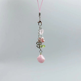 Handmade beading heart shell charm