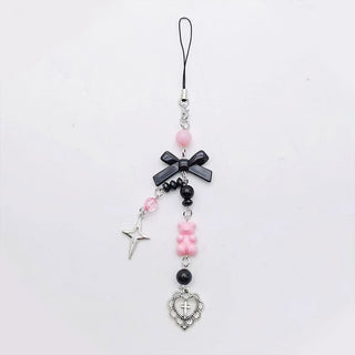 Love bear bow phone charm