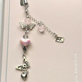Pink Sweet Girl Heart charm